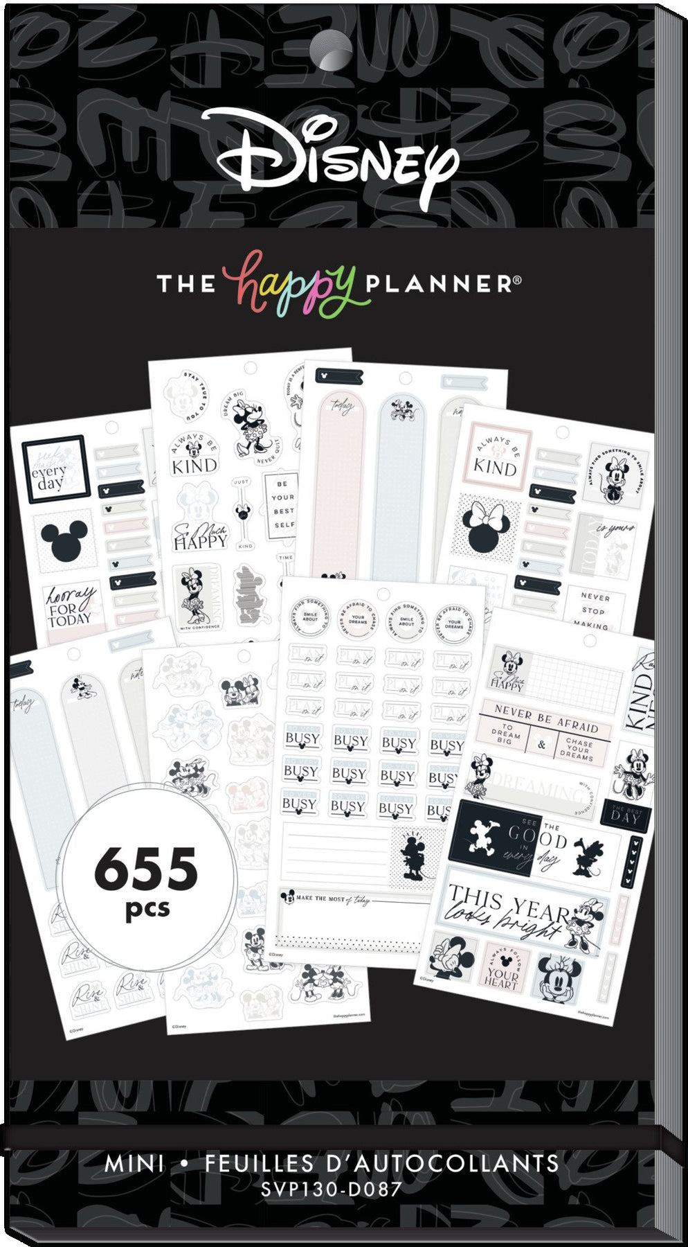 The Happy Planner Disney© Modern Mickey Mouse & Minnie Mouse Value Pack  Stickers - Mini 655pcs 